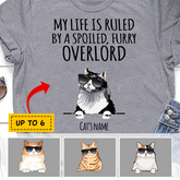 My life is ruled by a spoiled personalized cat T-Shirt TS-TU188